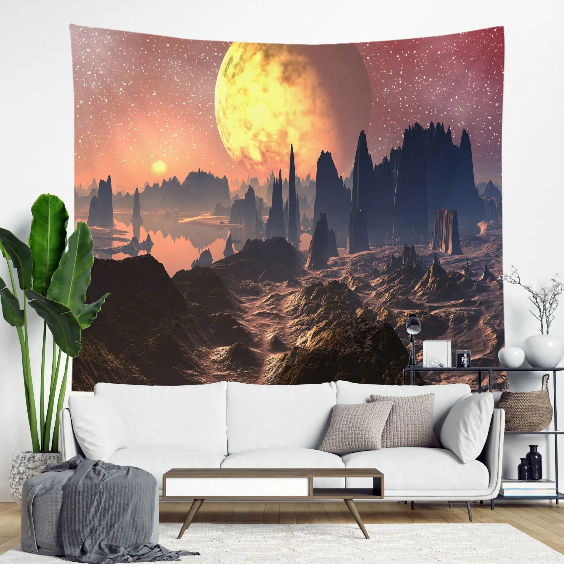 Planet Astronauts Wall Tapestry Starry Sky Dream Tapestry Aesthetic 150x200 Cm Sofa Bed Bedroom Wall Hanging Room Home Decor