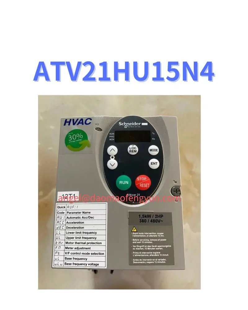 ATV21HU15N4 Used inverter 1.5kW/2HP 380/480V~ function operation ok