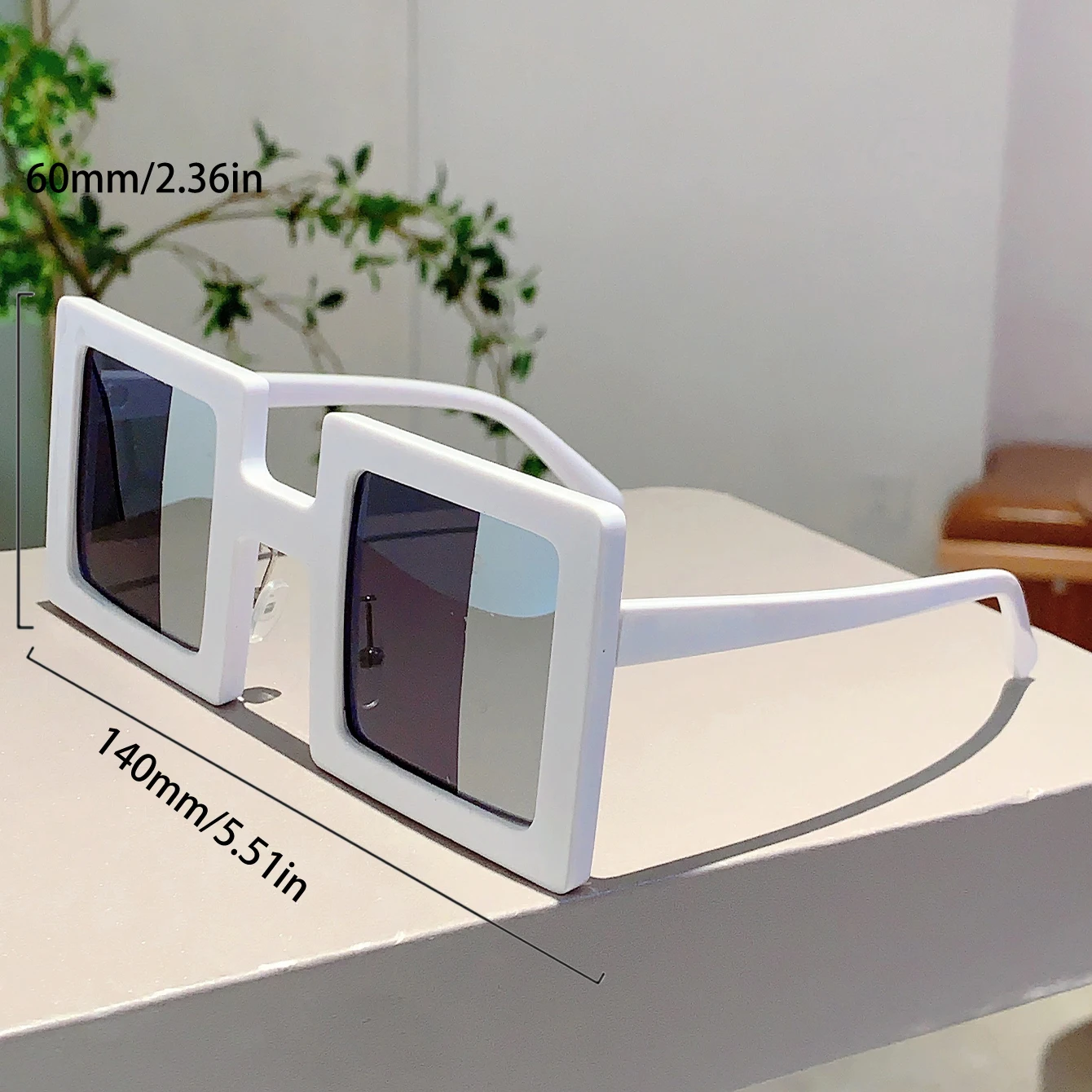 نظارات شمسية مربعة مضحكة للنساء ، ظلال شبه مرآة ، تصميم علامة تجارية أنيقة عصرية ، نظارات شمسية مضادة للانعكاس ، جديدة في الموضة ،