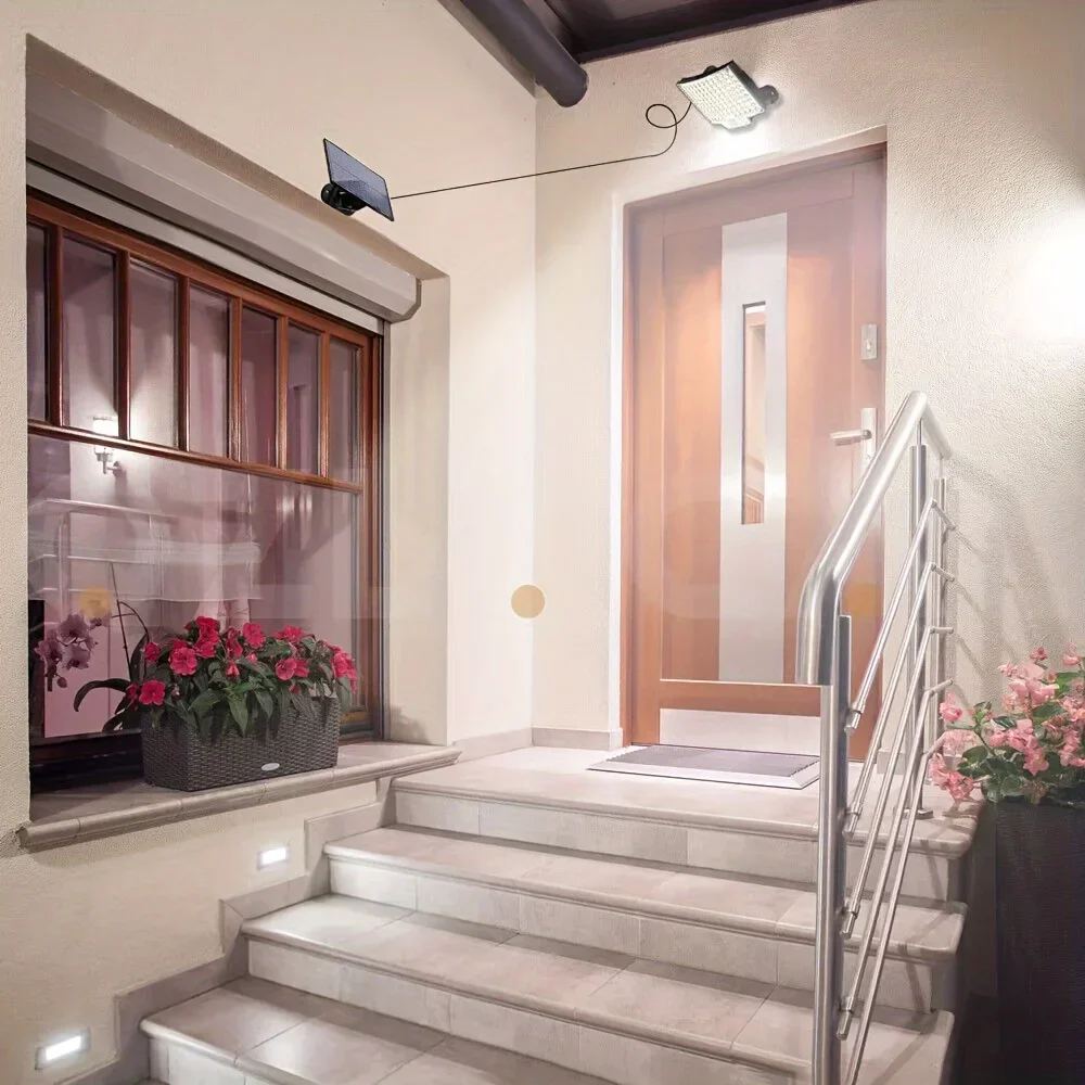 أضواء الشمسية في الهواء الطلق 106LED 3 طرق مصباح الأمن أضواء الحديقة الشمسية محس حركة مع جهاز التحكم عن بعد ل ساحة الفناء المرآب #2