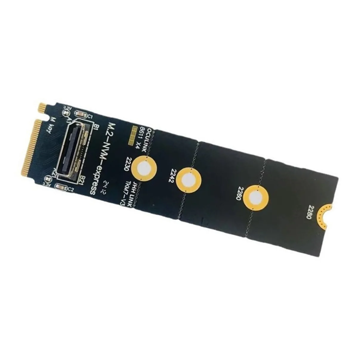 Адаптер для M.2 NVME до Oculink Женский, адаптер PCI-E X4, Поддержка карт памяти для 2,5 дюймового NVME U.2(SFF 8639)SSD