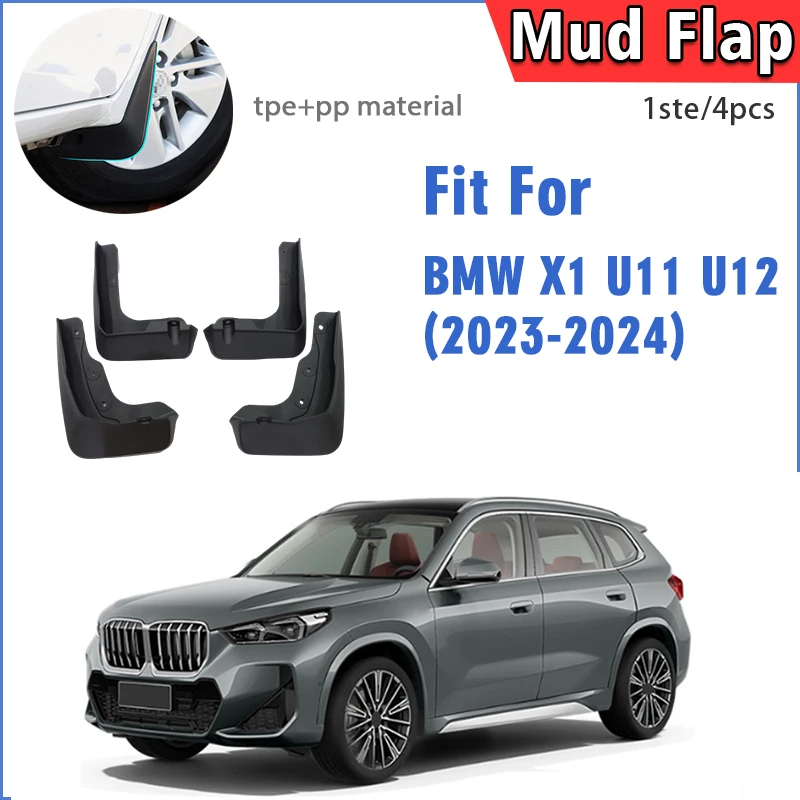 

Front Rear 4pcs FOR BMW X1 U11 U12 2023 2024 Mud Flaps Guard Splash Mudguard Fender Mudflaps Car Accessories