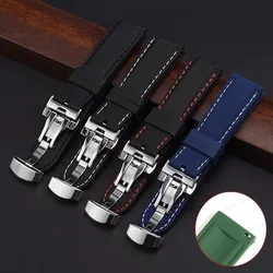 Rubber Watch Strap 18mm 20mm 22mm 24mm Waterproof Watchband Quick Release Bracelet Silicone Sport Wristelt with Butterfly Buckle