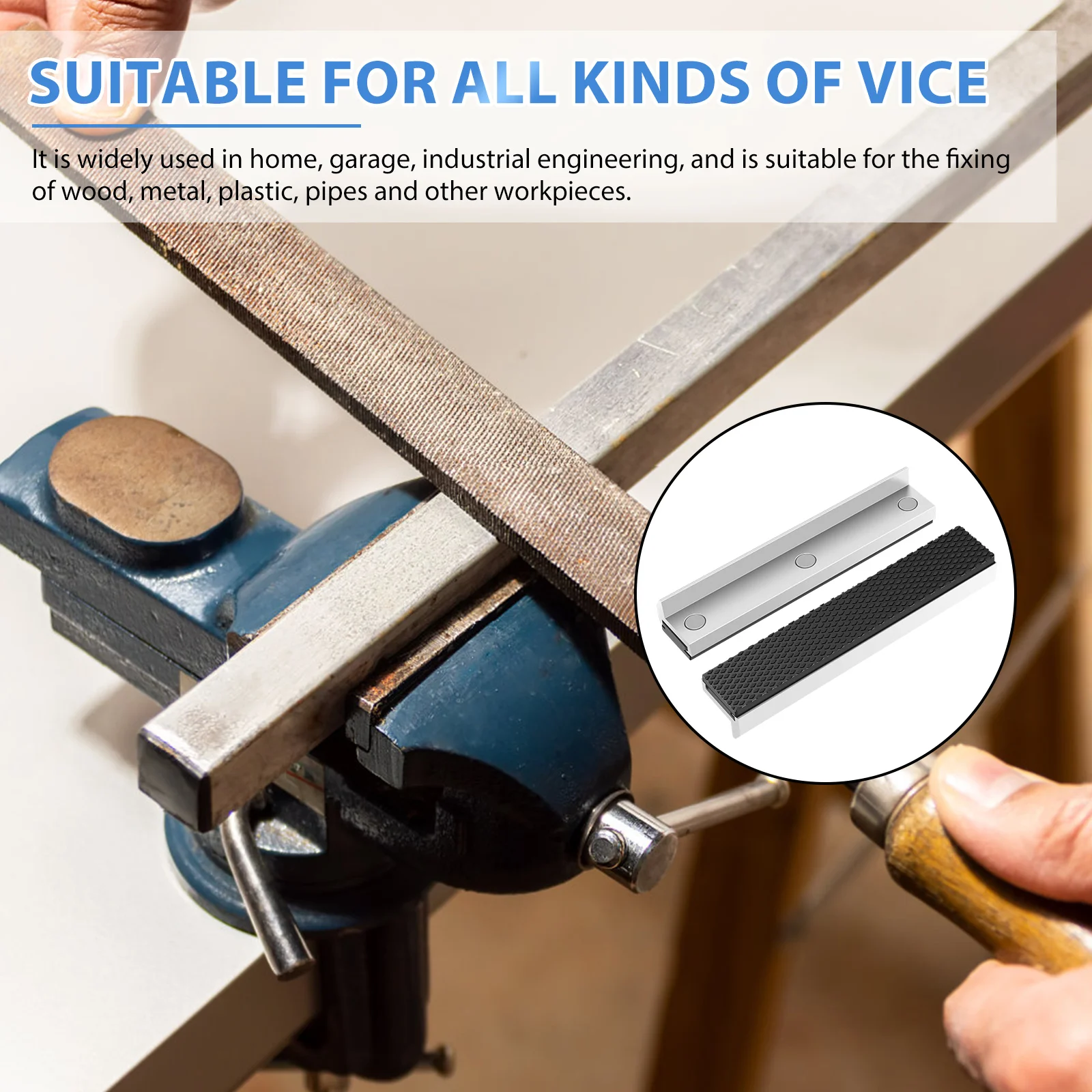 Mini Aluminum Bench Vise Jaw Anti Slip Versatile Vice Jaws Engineers Tool Magnetic Bench or Drill Vice Grip Professional Tools