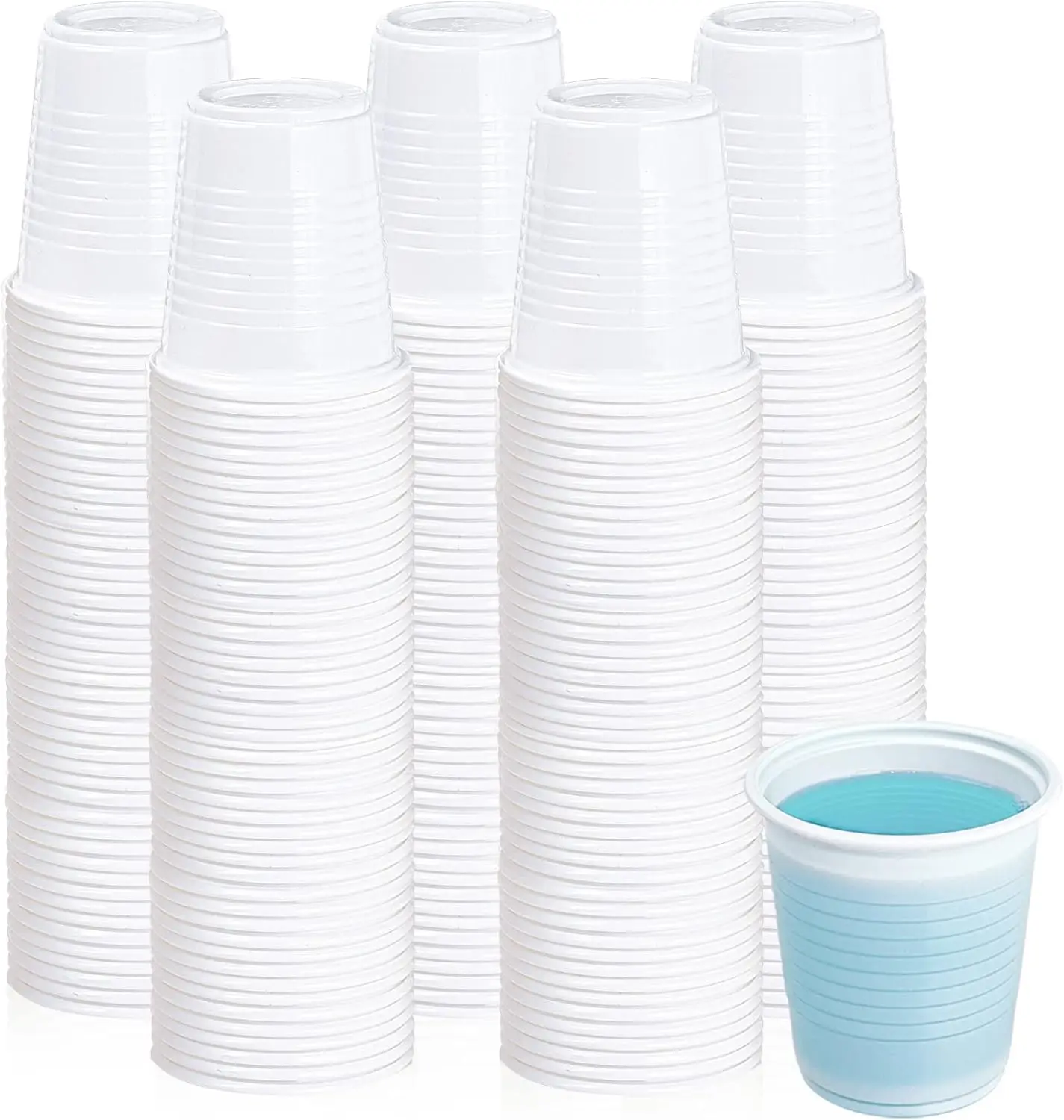 

500 Pack 3 oz Disposable Plastic Cups, 3 Ounce Plastic Bathroom Cups, Small Jelly Party Shot for Tasting, Drinking and P