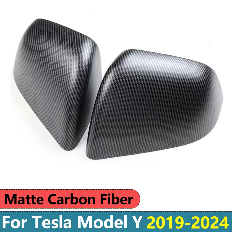 Auto-Rückspiegelabdeckung für Tesla Model Y Juniper 25-26 Model 3/Y ABS Carbonfaser Dekorative Schale Auto-Rückspiegelabdeckung Teile – Detail 13