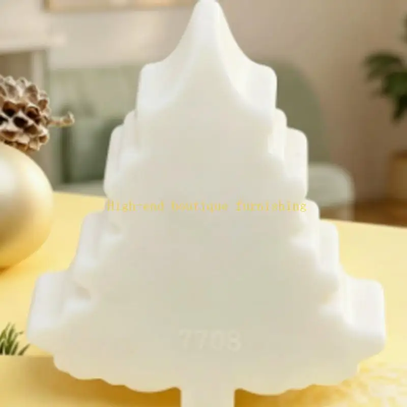 L9NB Christmas Mould Holiday Tree Casting Mould for Seasonal Pouring, Hand-Pour Use, Shelf Styling, and Clear Branch Detail