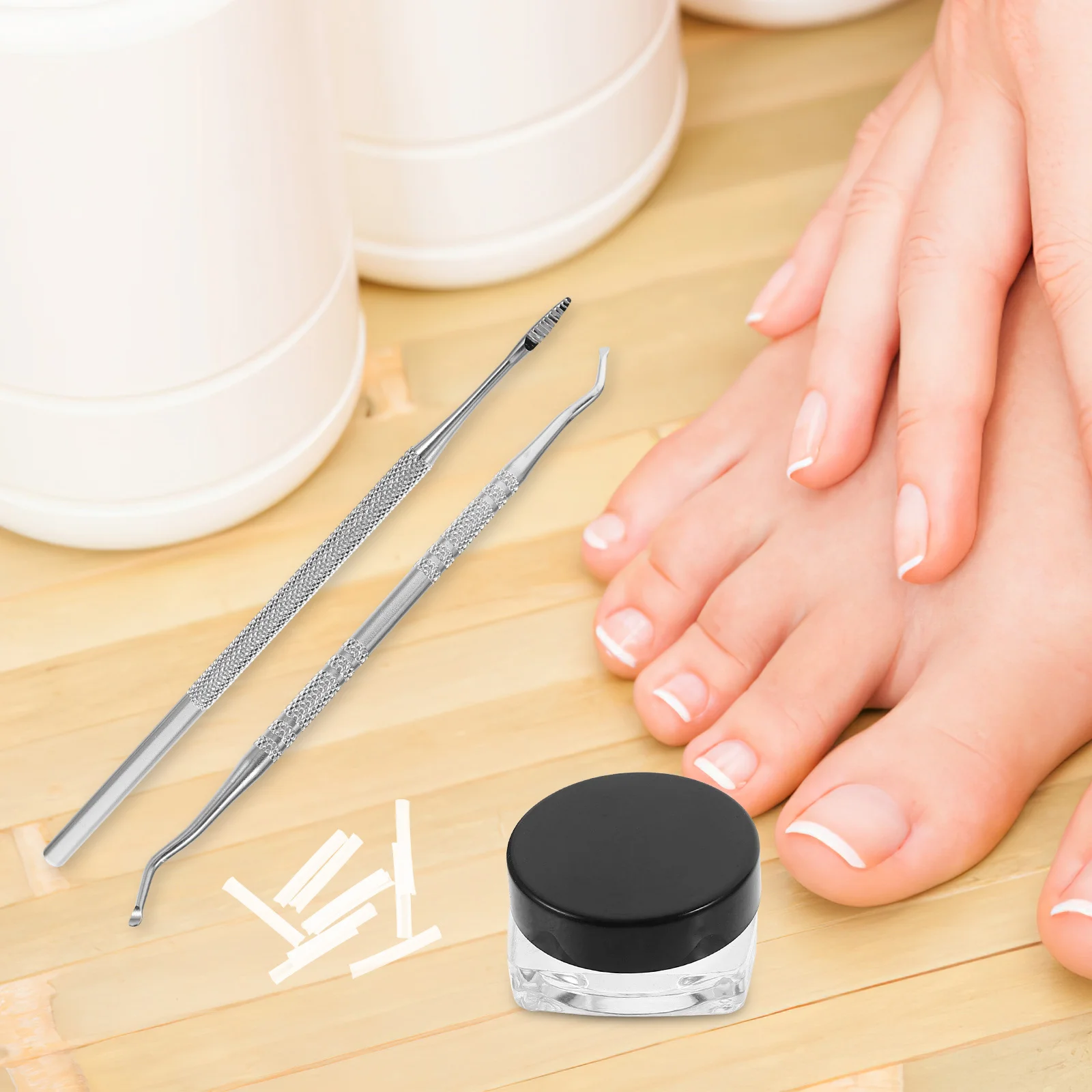 3-teiliges Nagel-Korrektur-Patches-Set, gebogener Korrektor für Zehennagel-Reparatur, Edelstahl, flexibel, atmungsaktiv, Schmerzlinderung