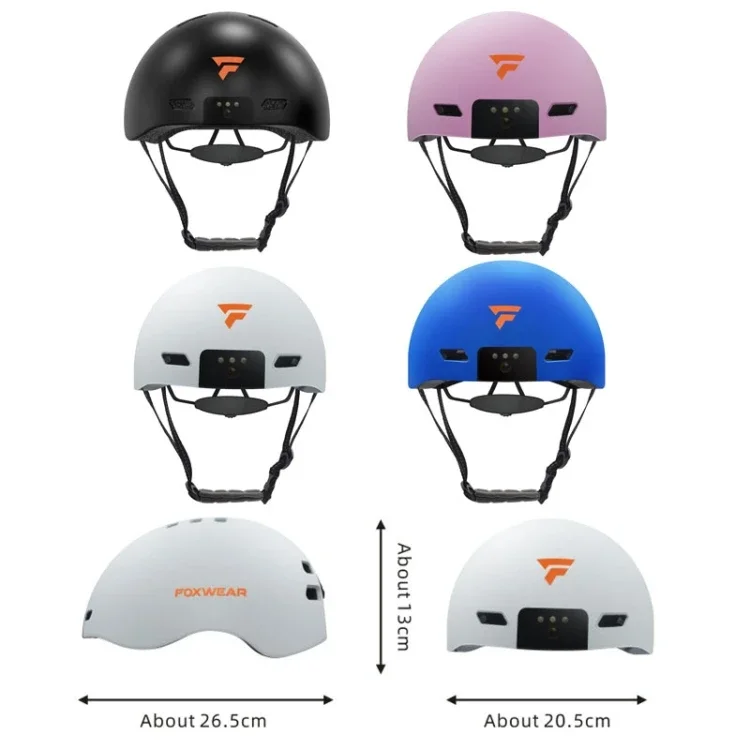 New Foxwear V6 Recorder Safety Smart 1080P HD With Light Riding Motorcycle Helmet