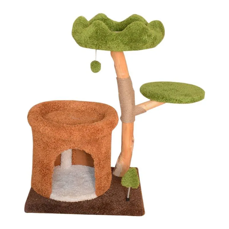 

Cat climbing frame, solid wood, natural fruit wood sisal column, special cat climbing frame