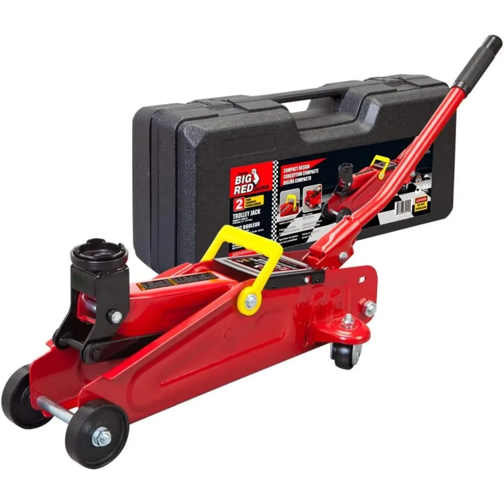 

Heavy-Duty 1.5 Ton Hydraulic Trolley Floor Jack with Storage Case for Cars and Trucks
