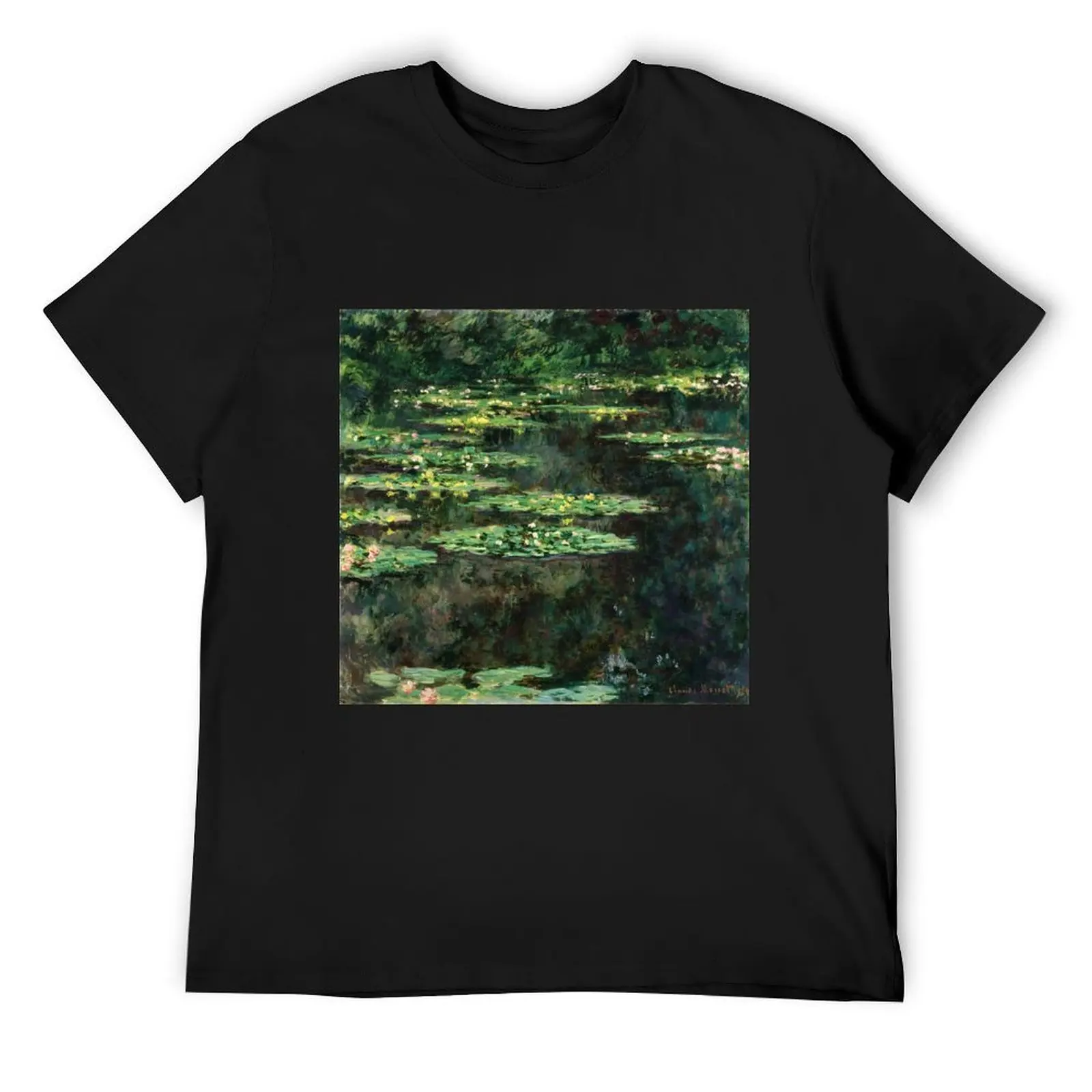 Claude Monet - Water-Lilies T-Shirt hippie clothes vintage anime shirt vintage customs design your own plus size men clothing