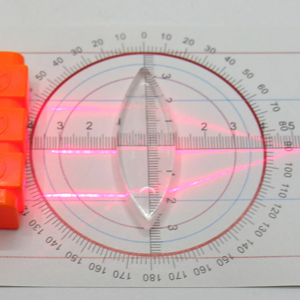 Optical Experiment Kit Convex Lens for Science Physics Prism Lenses Light Source