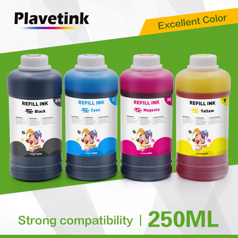 Plavetink 250ml Black Refilled Dye Universal Ink Kit Compatible for HP for Canon for Epson for Brother Deskjet Printers Ink ciss