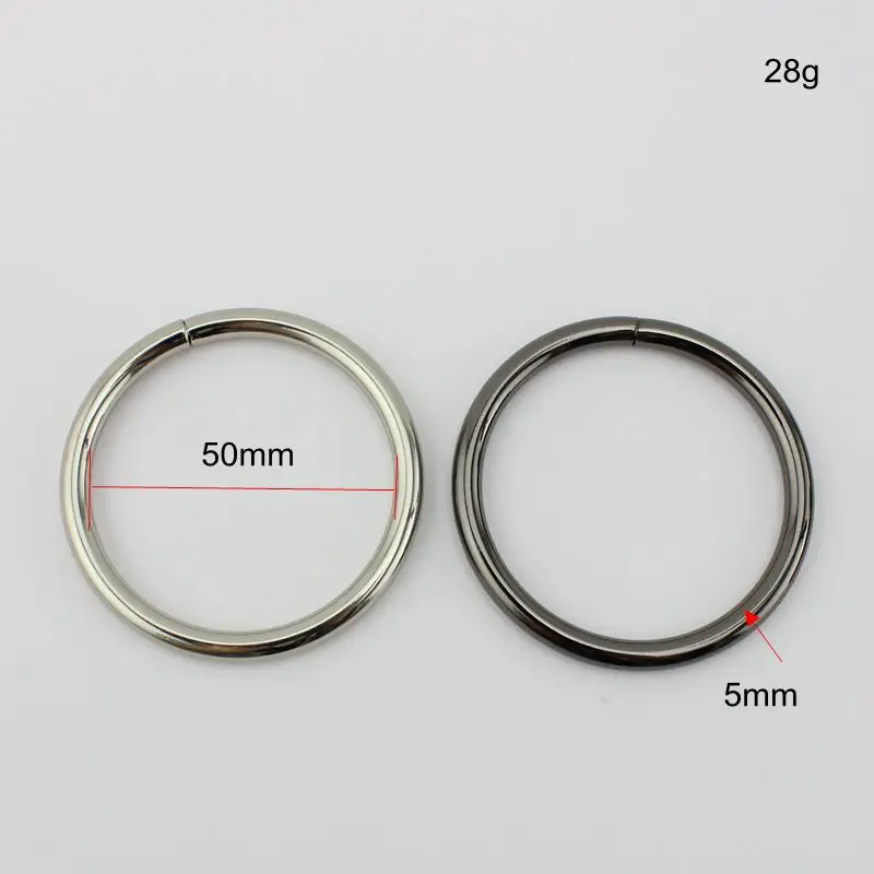 Nolvo Dunia 5-20-100pcs 4 Warna 5 Mm Kawat 5 Cm 2 Inch Non Dilas Lingkaran Besar Cincin Diseduh Sendiri Tas Menangani peralatan Terbuka O Ring