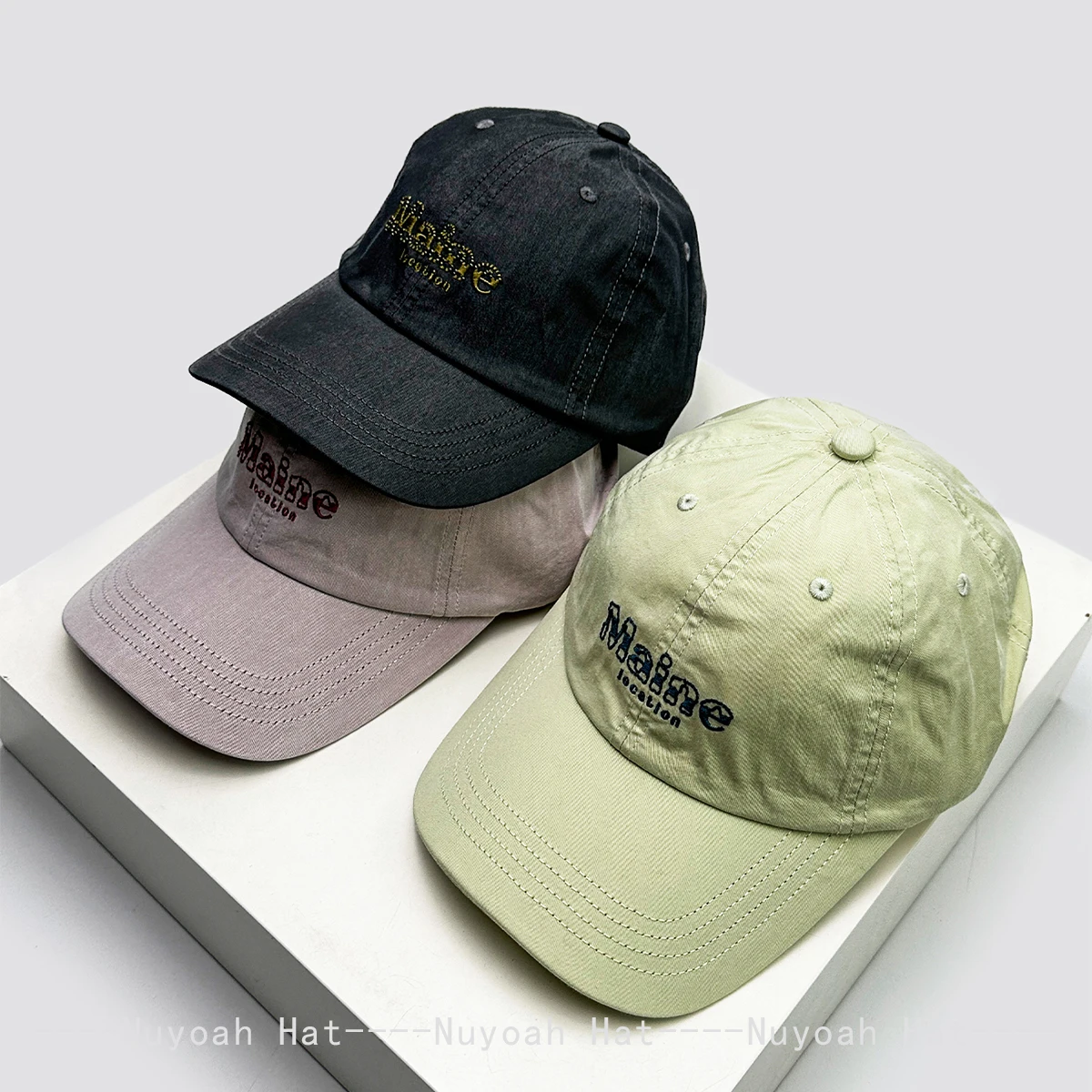 

New Men Women Korean Embroidered Maine Letters Baseball Hats Little Fresh Sunshade Casual Versatile Peaked Caps Outdoor Fashion