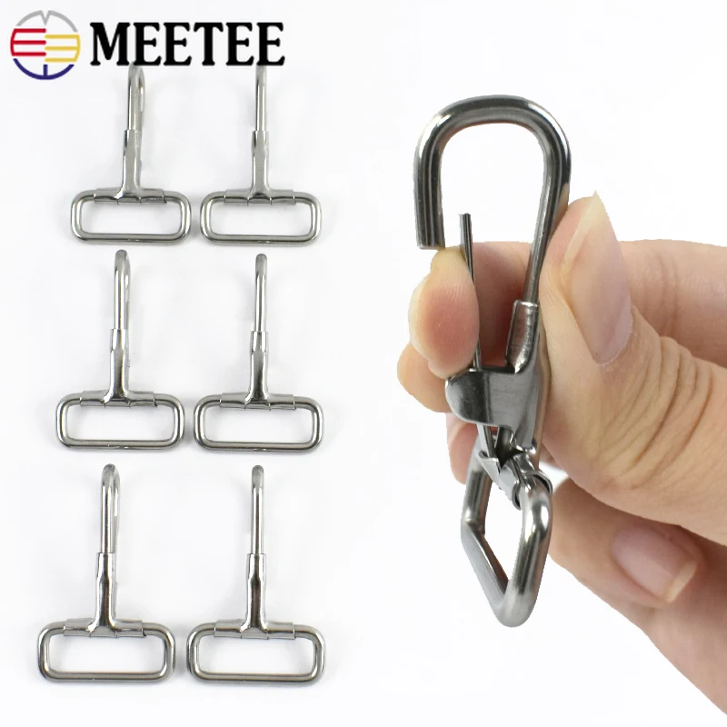 

5-20Pcs 304 Stainless Steel Swivel Buckles Bag Strap Spring Clasp Keychain Carabiner Pet Collar Snap Hooks DIY Bags Accessories