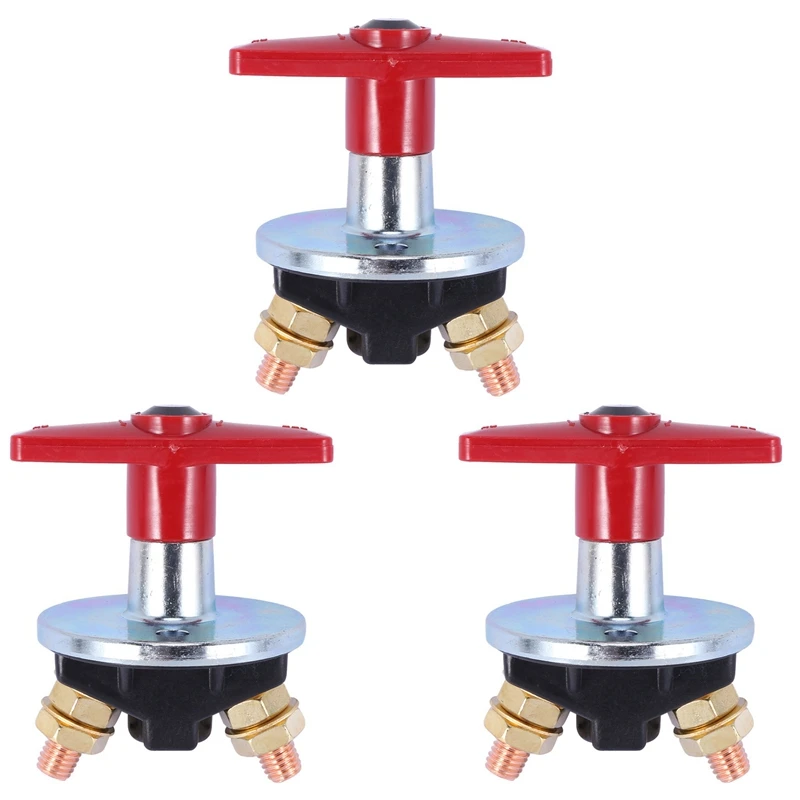 4X 1500 Amp Fixed Key Battery Isolator Cut Off Kill Switch 12V / 24V Heavy Duty Electrical Switch