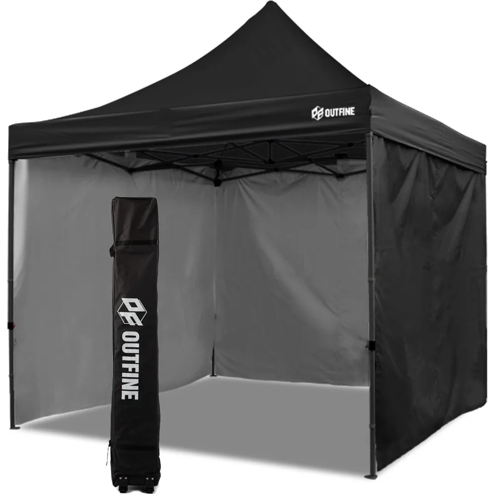 canopy,Heavy Duty Canopy 10x10 Pop Up Commercial Canopy Tent with 3 Side Walls Instant Shade, Bonus Upgrade Roller Bag,