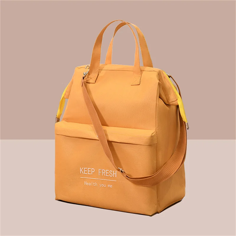 Waterproof Large Capacity Lunch Bag Women Insulated Shoulder Crossbody Bags For Lunch Box Picnic Portable Fresh Cooler Bags 2024