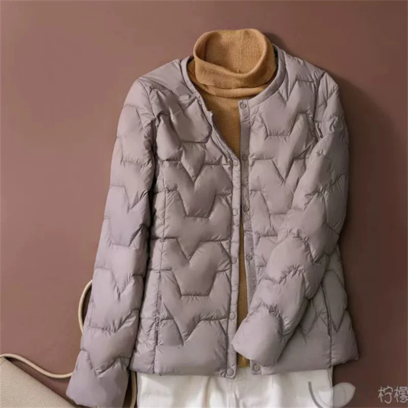 

Ultra Light Thin White Duck Down Coat Parkas Autumn Winter Women Single-breasted Down Jacket Female Short Bigsize Puffer Outwear