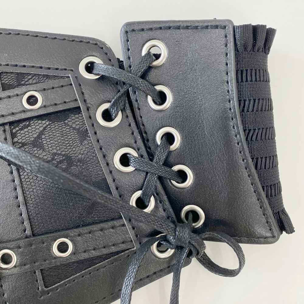 مشد الموضة خمر القوطي الشرير حزام من الجلد النساء تأثيري الفرقة التعادل حبل حزام أحزمة ازياء