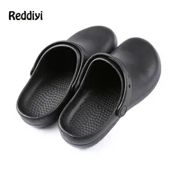 Kitchen Work Shoes Anti-Slip Waterproof Oil-proof Working Safety Chef Shoes Hotel Restaurant Cook Slippers Unisex Sandals