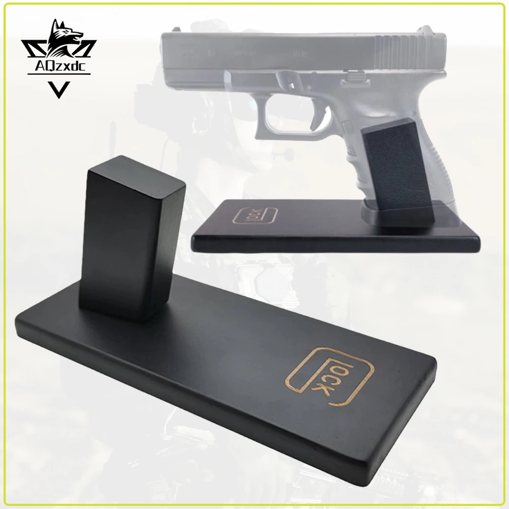 

Tactical Pistol Rack Airsoft Glock G17 G18 P1 Wooden Display Stand Home Pistol Storage Rack for CS Hunting Paintball Shooting