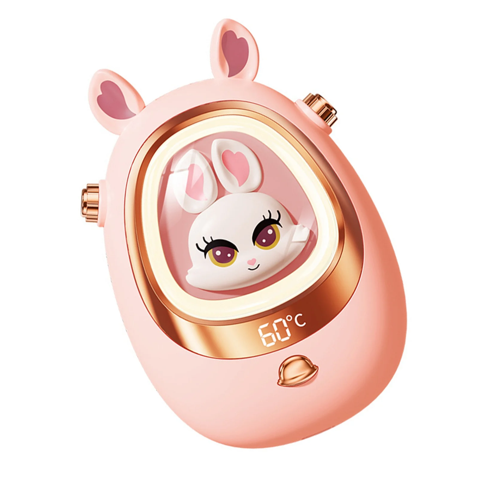 

Электрическая грелка для рук, перезаряжаемая, милая, зимняя, портативная, с аккумулятором 2400 мАч, для девочек и студентов, розовая