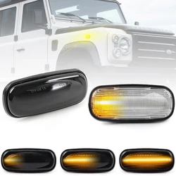 Dla Land Rover Defender TD5 1998-2015 Freelander 1 2002-2005 Discovery 2 1999-2004 lampa obrysowa lewa bursztynowe światła błotników