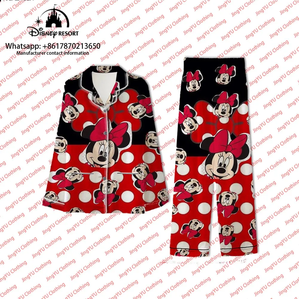 

Casual home clothes fashionable and comfortable cute pajamas Mickey cartoon pajamas 2024 autumn new cute pajamas set