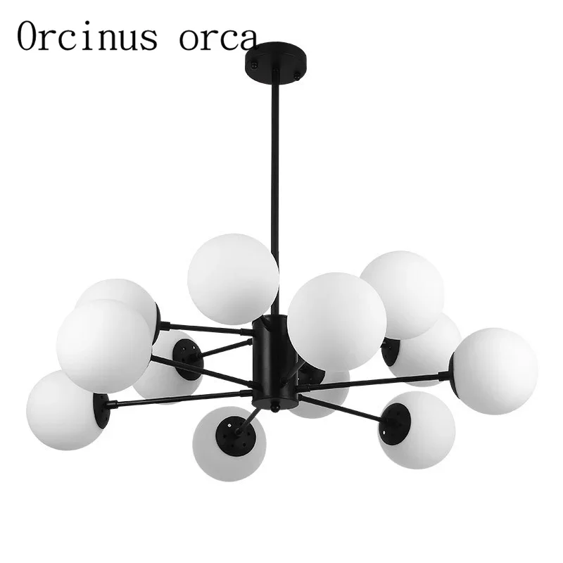 The Nordic minimalist creative clothing store room chandelier Beanstalk restaurant art Wrought molecule Chandelier