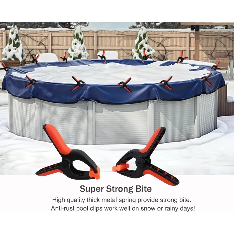4pcs Sturdy Spring Clamps Designed for Swimming Pools - These Fasteners Are Ideal for Securing Pool Covers 4inch
