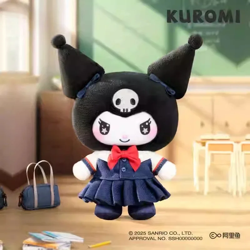 ครอบครัวซานริโอ Kuromi Campus Diary Series อุปกรณ์ต่อพ่วงกล่องตาบอดจี้เครื่องประดับของขวัญไวนิล Tide Play