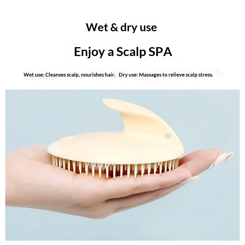 Soft Silicone Scalp Massager Shampoo Brush Wet Dry Use Hair Washing Scrubber Head Massage Exfoliating Bath Hair Care Comb view 5
