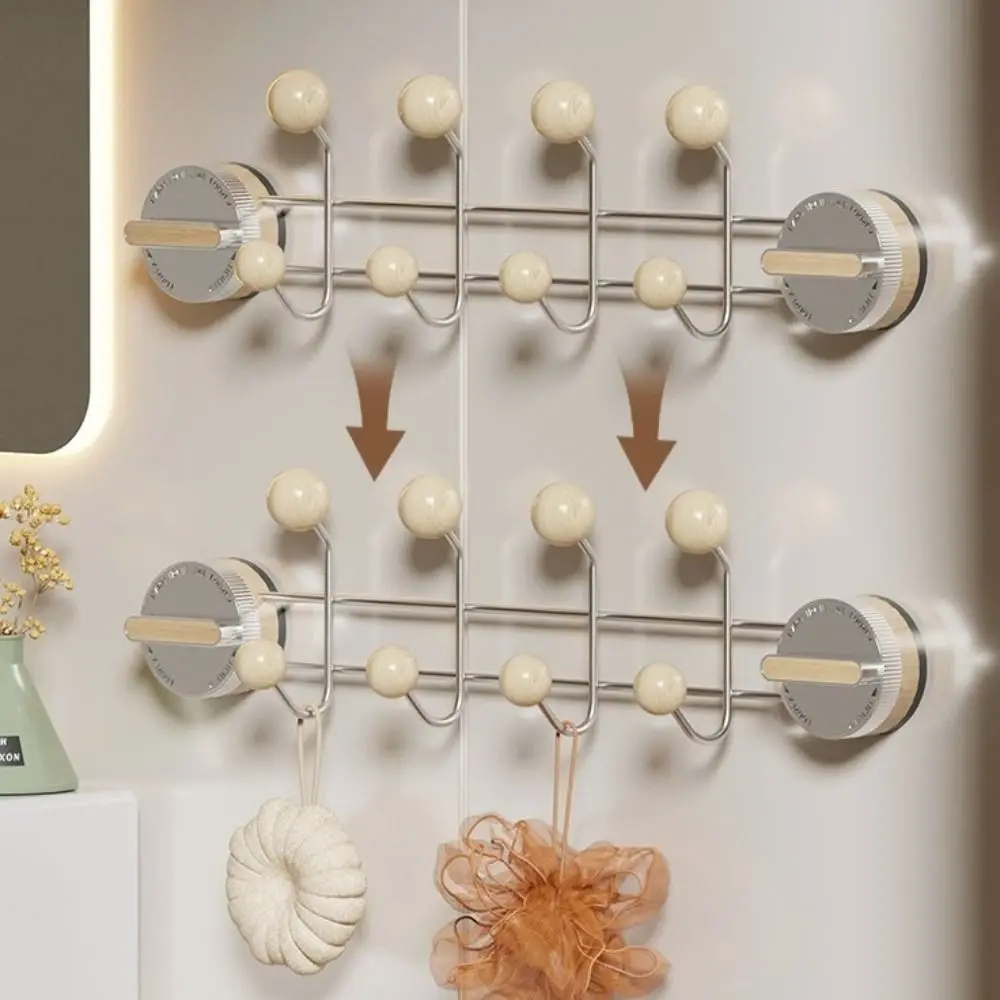 

Suction Cup Door Rear Hooks Wall Mounted Strong Load Bearing Key Storage Rack Decorative Space Saving Corner Hanger For Bathroom