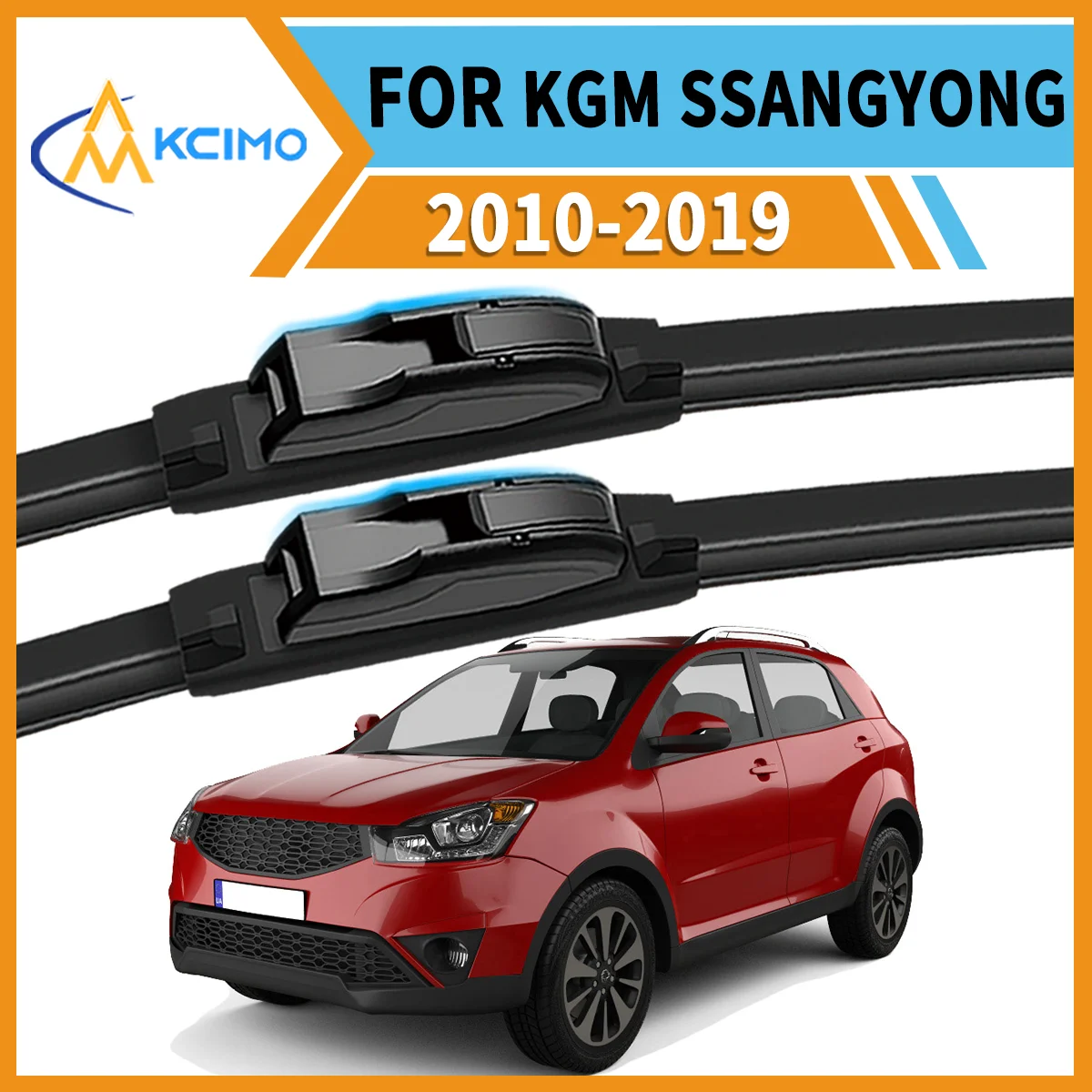 

Essential Safety Pair 2 Front Wiper Blades for KGM SSANGYONG Actyon 2010-2019 All-Weather Clarity Durable Easy to Install