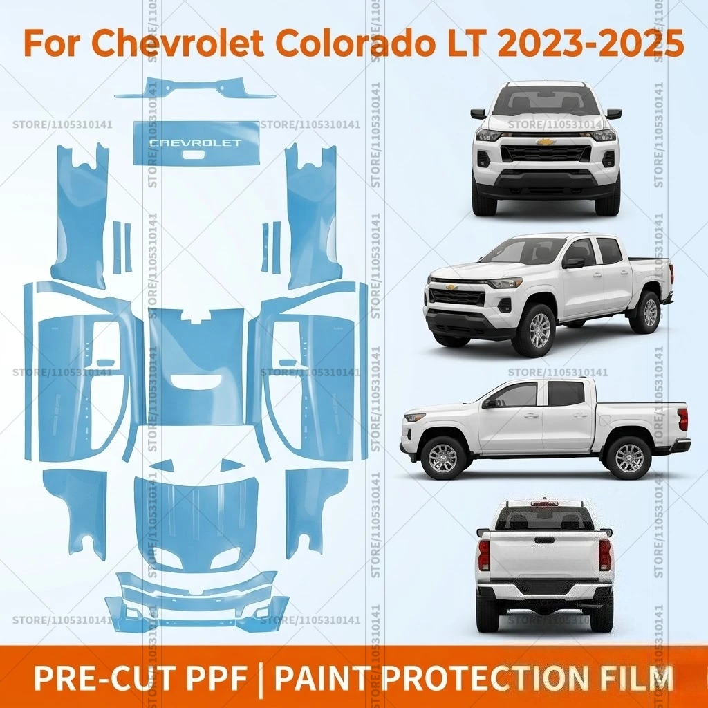 

Pre-Cut Paint Protection Film PPF Transparent Bumper Protector Automotive Clear Bra Car Film For Chevrolet Colorado LT 2023-2025