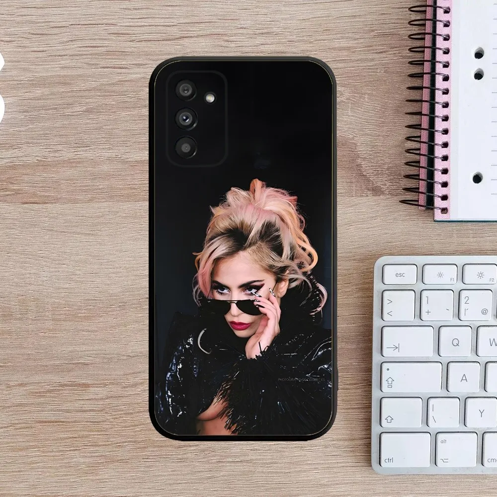 Singer L-Lady Gaga Phone Case For Samsung Galaxy A13,A21s,A22,A31,A32,A52,A53,A71,A80,A91 Soft Black Cover