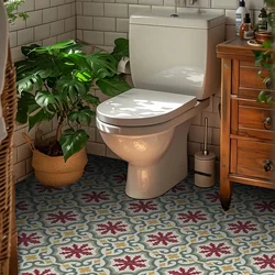 Peel and Stick Floor and Wall Tile Waterproof Flooring for Bathroom, Vinyl Self Adhesive Flooring Tile 6PCS Backsplash