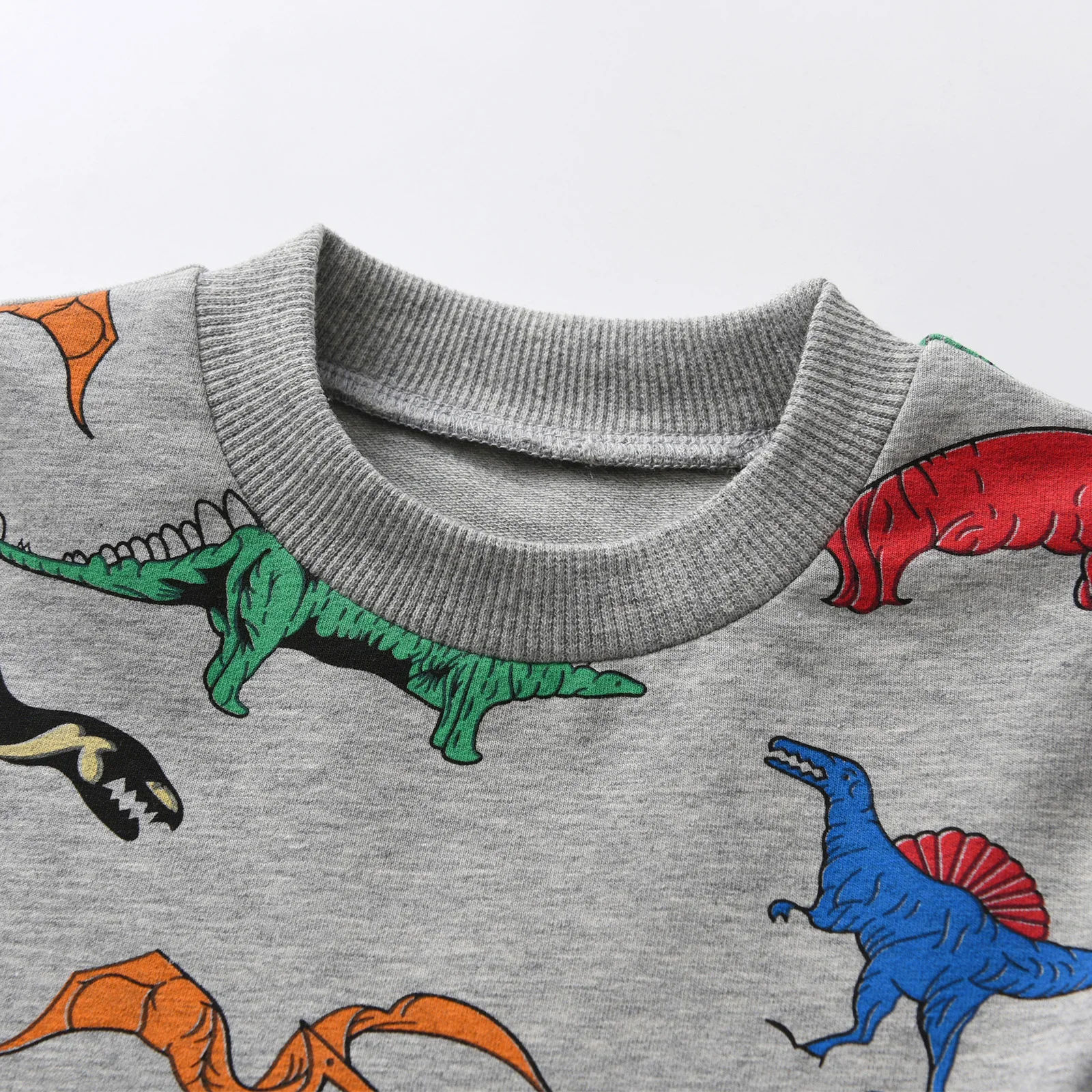 Trend Toddler Baby Boys Spring Autumn Outfit Clothes Cotton Dinosaur Printed Sweatshirt Top and Long Pants 2PCS Casual Set