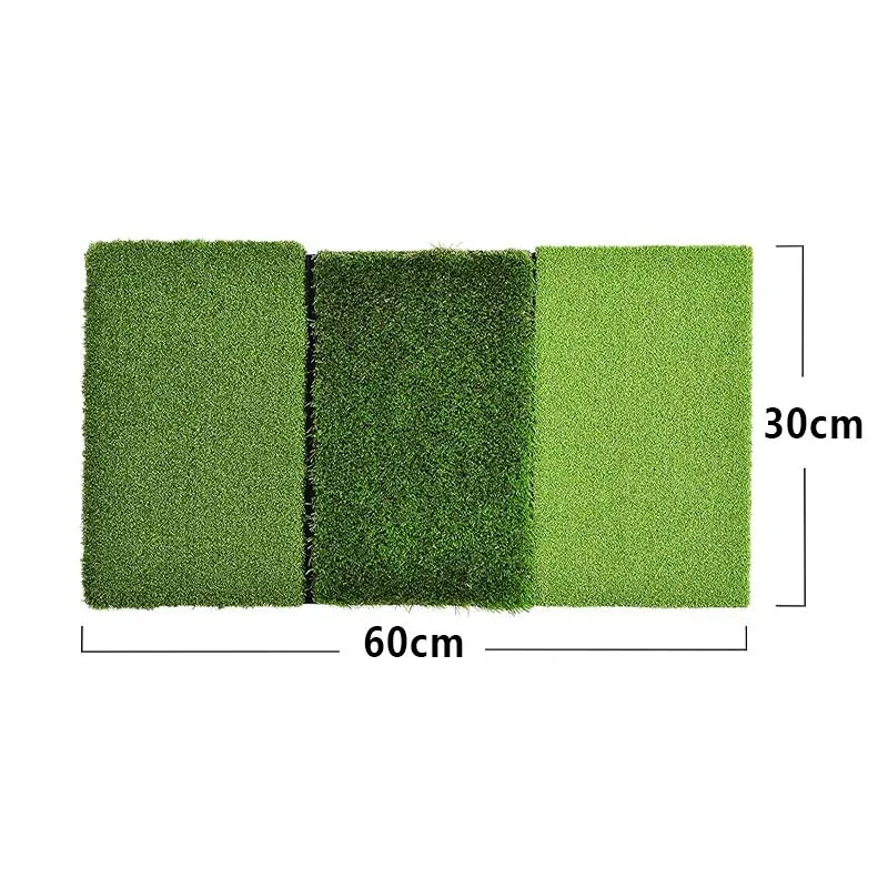 

Multifunctional three-in-one cut club swing practice ball mat Foldable three-grass golf strike mat