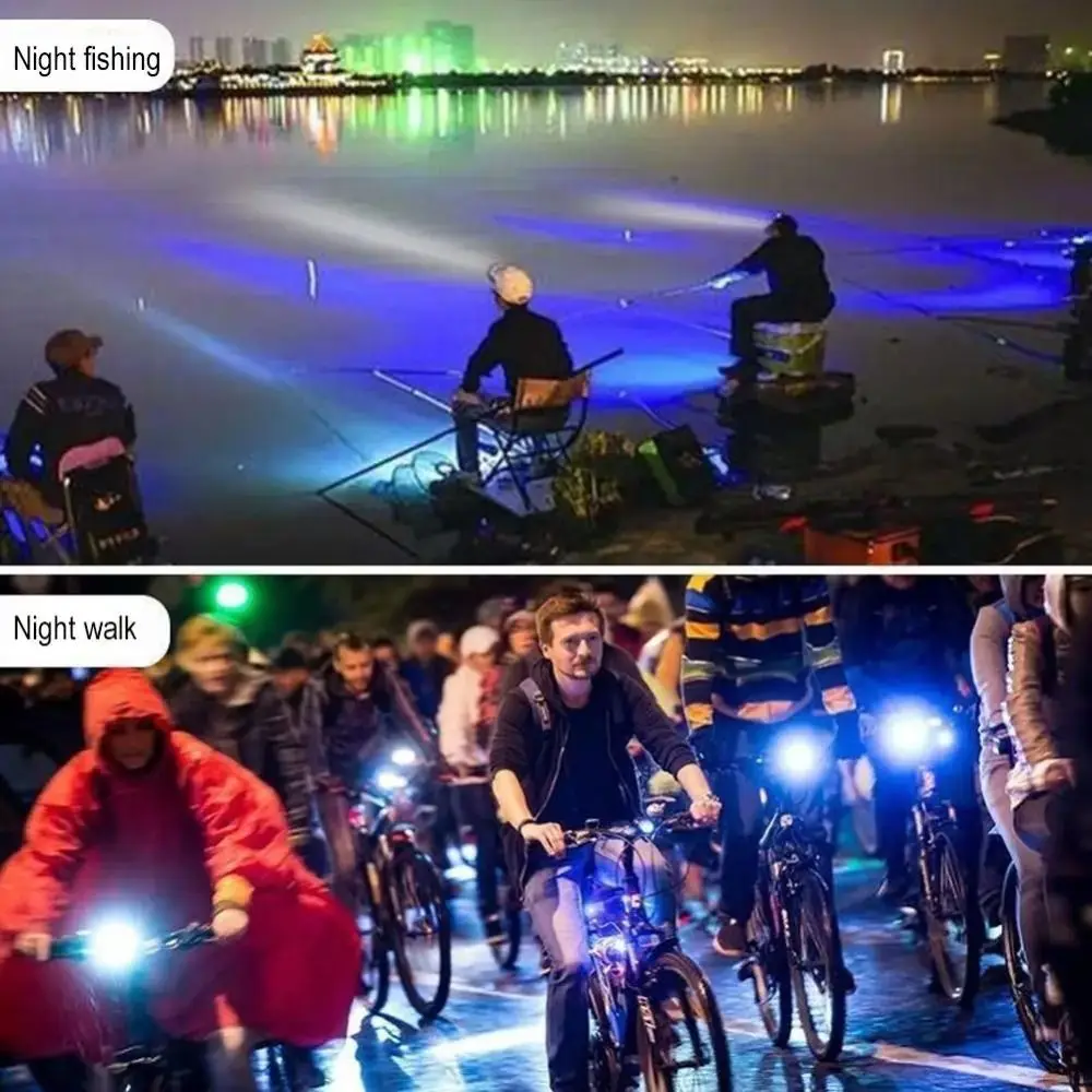 Linterna frontal con Zoom LED duradera, lámpara de cabeza de pesca compacta con Sensor, iluminación impermeable, faro para acampar al aire libre