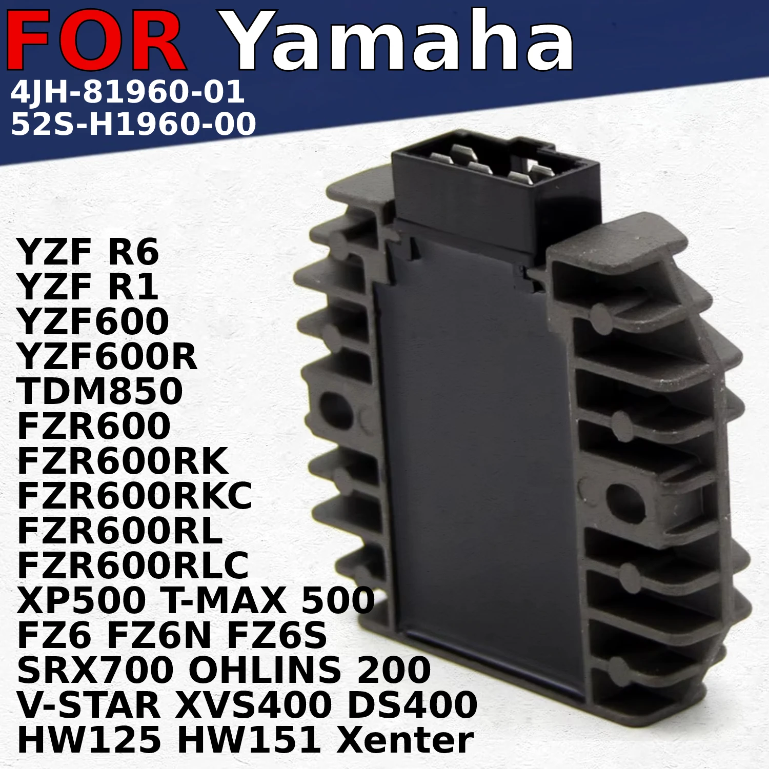 

Voltage Regulator Rectifier For Yamaha HW125 HW151 Xenter FZR600 RKC RLC V-STAR XVS400 YZF R6 R1 YZF600R XP500 TDM850 FZ6 SRX700