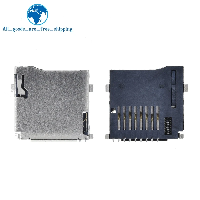 10PCS Push-Push Type TF Micro SD Card Socket Adapter Automatic PCB Connector
