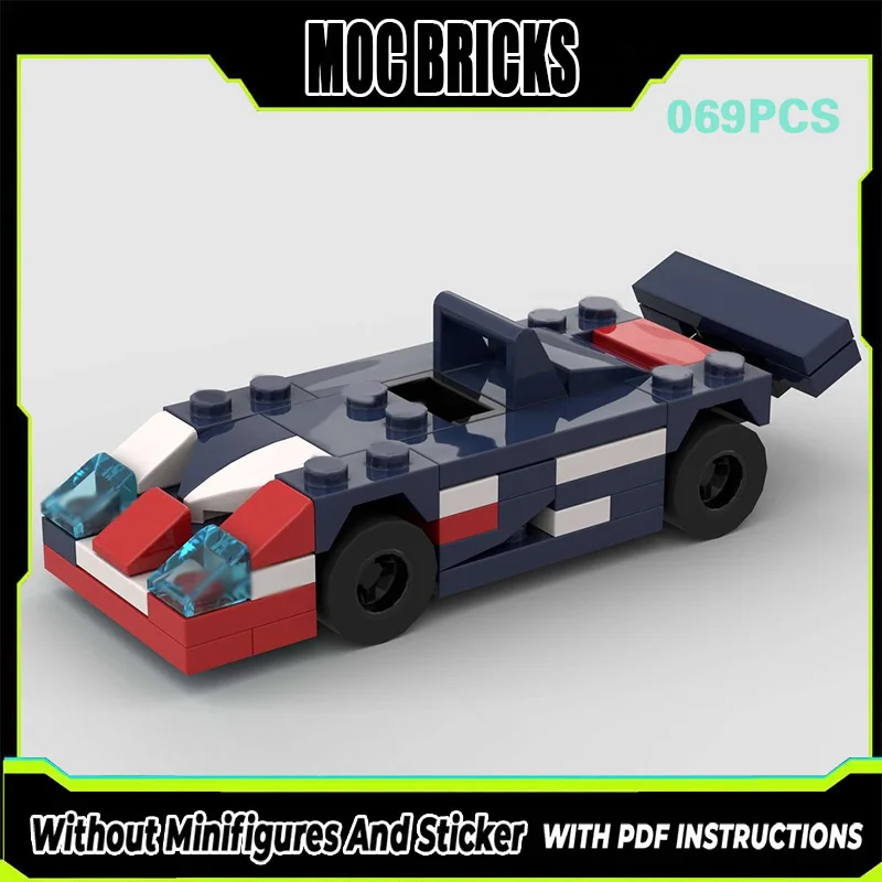 

Конструктор City Car Model MOC: Гоночный автомобиль R391 (одноместный), модульная технология, подарки, праздничный набор для сборки, детские игрушки