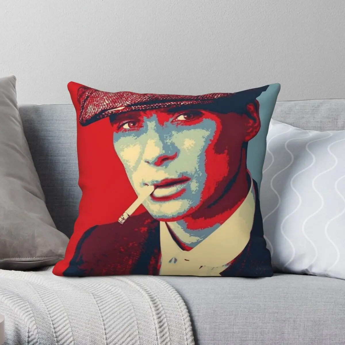 Квадратная наволочка Tommy Shelby Cillian Murphy, полиэстер, лен, бархат, креативный декор, наволочка для дивана, чехол для подушки 45x45