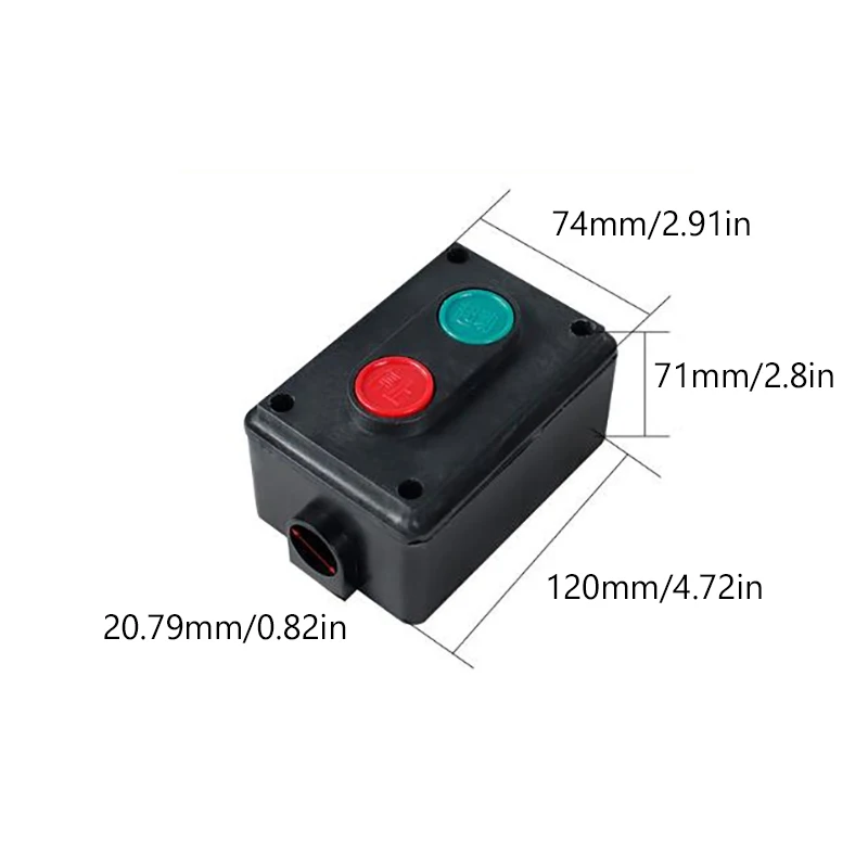 1pcs LA4-2H LA4-3H Machine Tool Start Stop Button Switch Control Button Box Spring Loaded Switch Self-resetting