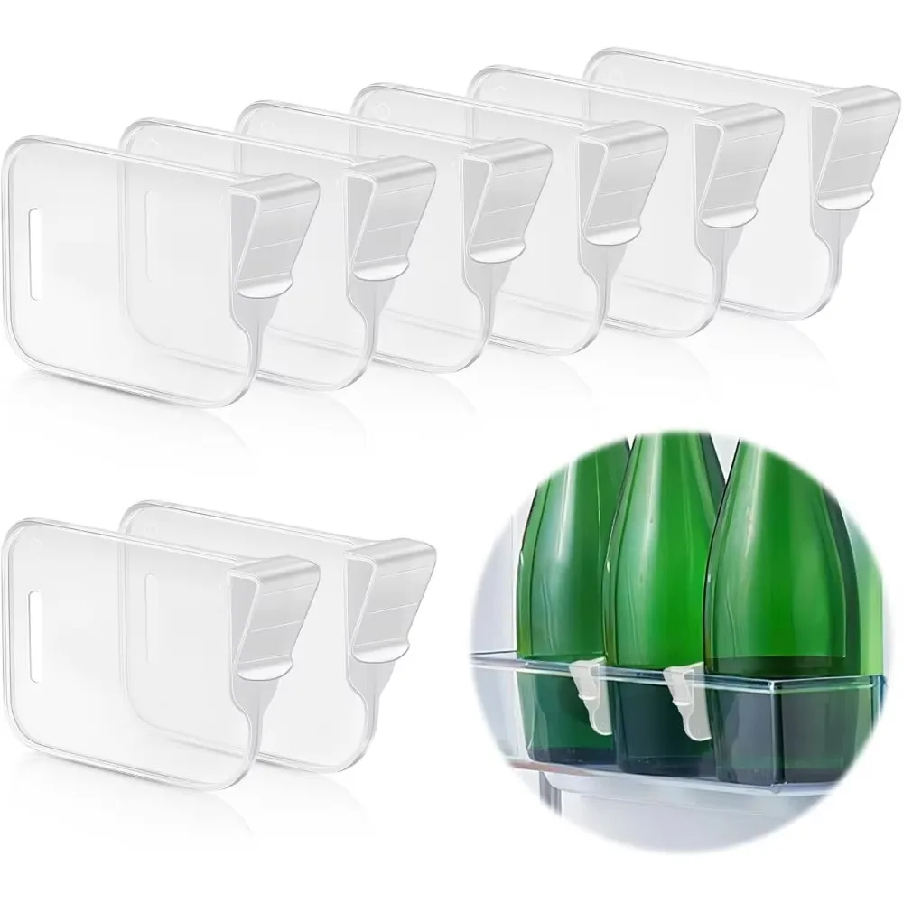 4-24pcs Refrigerator Storage Partition Board Retractable Plastic Divider Storage Splint Kitchen Bottle Can Shelf Organizer