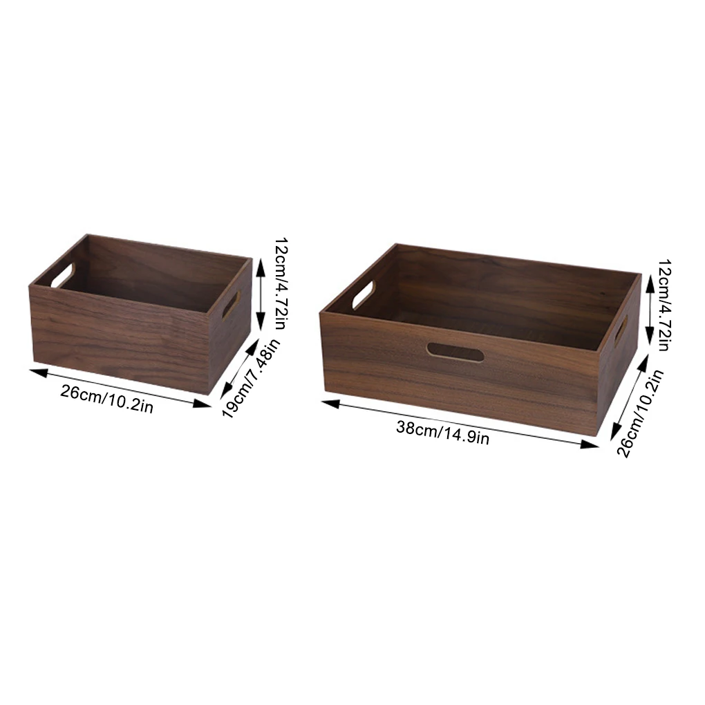 Wood Sturdy And Durable Storage Basket Box For Wide Application Wooden Desktop Storage Basket